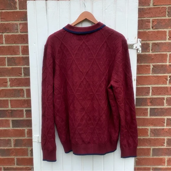 Prestige Original knitted pollo collard preppy sweater NWT